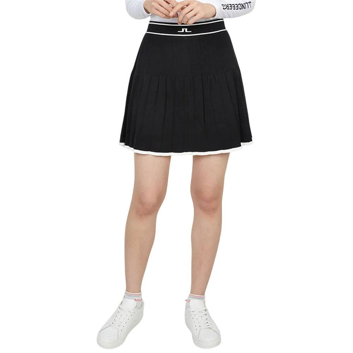 J.Lindeberg Eden Knitted Golf Skirt Black - FW25 Women