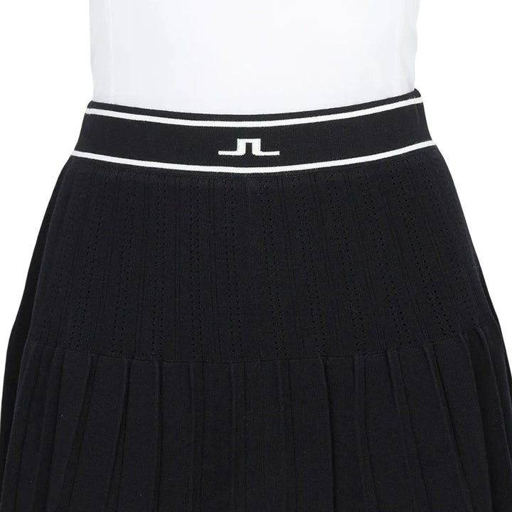 J.Lindeberg Eden Knitted Golf Skirt Black - FW25 Women