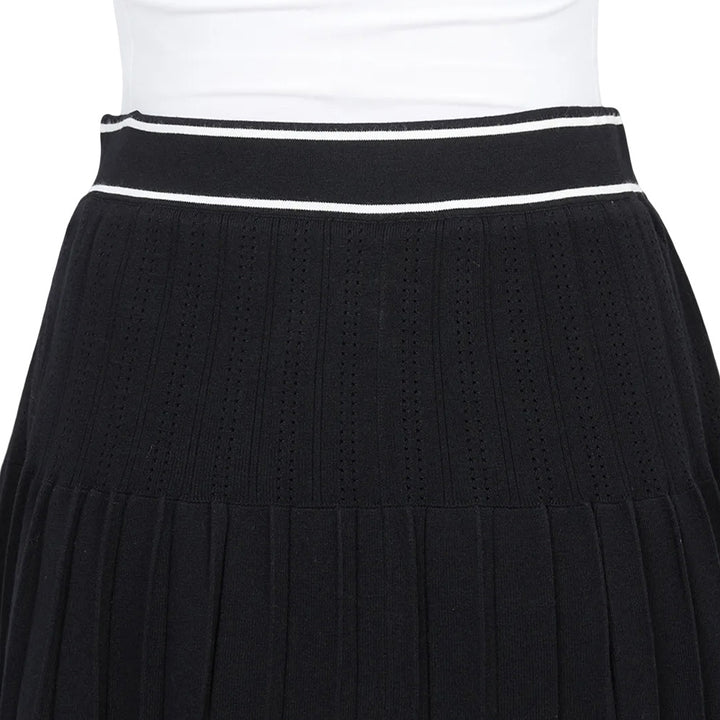 J.Lindeberg Eden Knitted Golf Skirt Black - FW25 Women