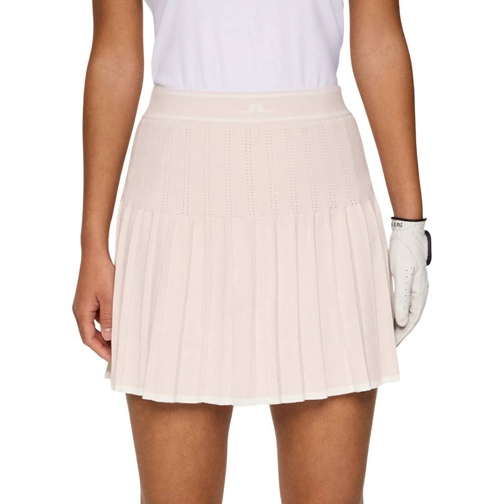 J.Lindeberg Eden Knitted Golf Skirt Grey Lilac - FW25 Women – Golfio