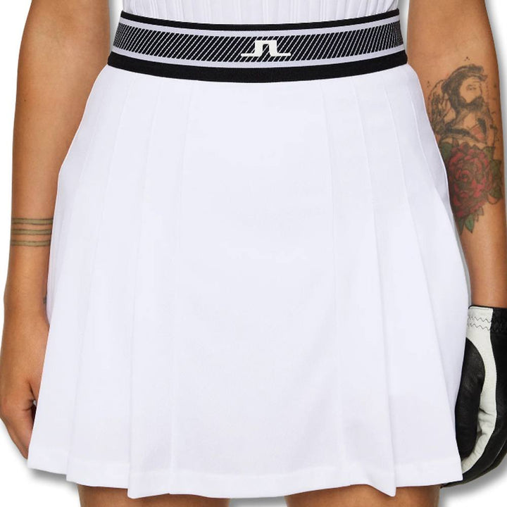 J.Lindeberg Harlow Golf Skirt White - FW25 Women
