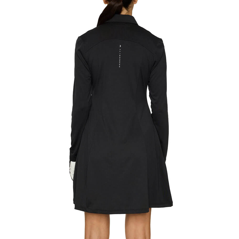 J.Lindeberg Women's Gizelle Long Sleeve Dress 9232919- Medium Black