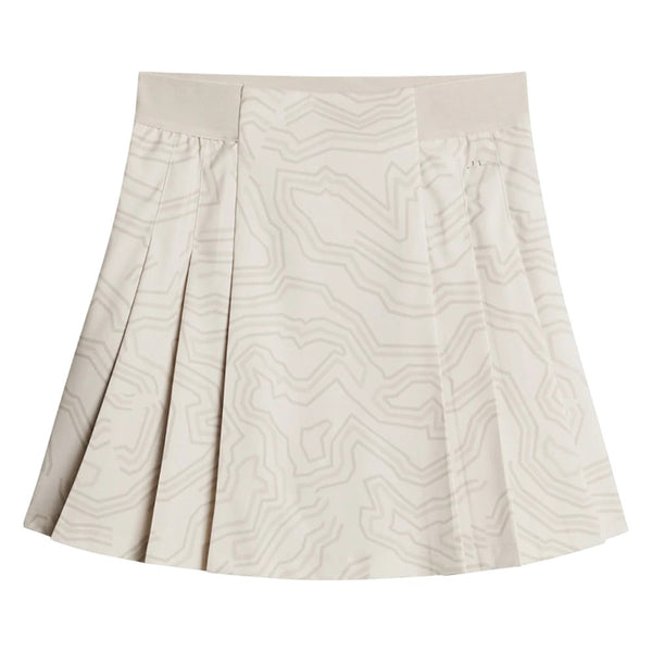 J.Lindeberg Alesia Print Golf Skirt Topo Moonbeam L - FW25 Women