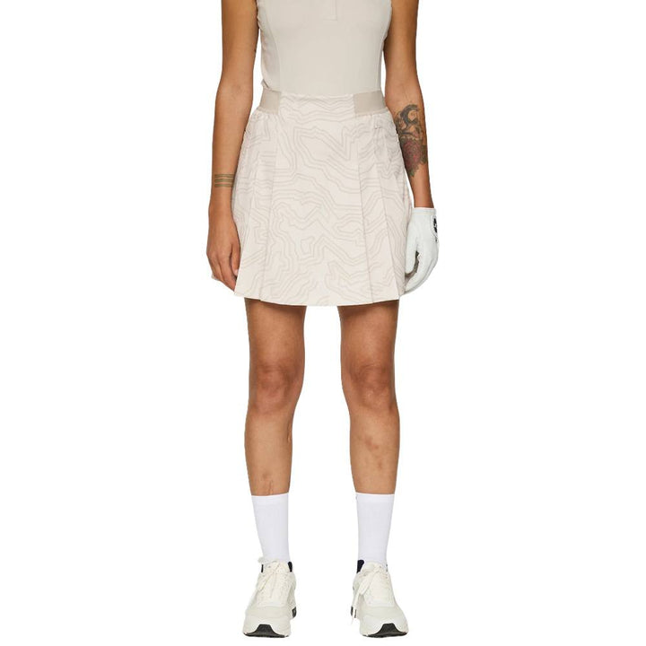 J.Lindeberg Alesia Print Golf Skirt Topo Moonbeam L - FW25 Women