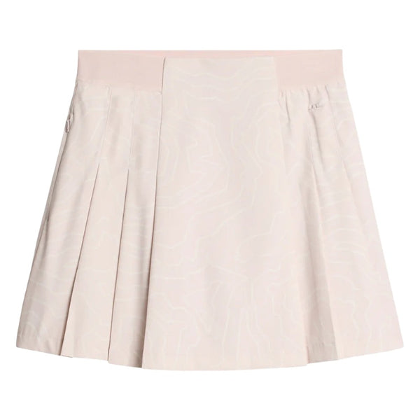 J.Lindeberg Alesia Print Golf Skirt Topo Grey Lilac L - FW25 Women