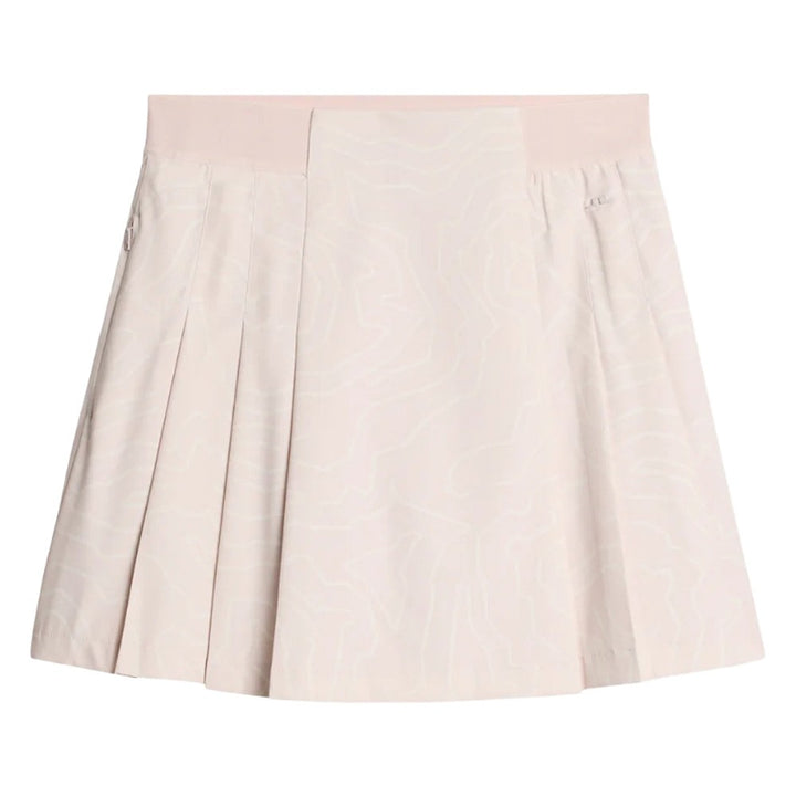 J.Lindeberg Alesia Print Golf Skirt Topo Grey Lilac L - FW25 Women