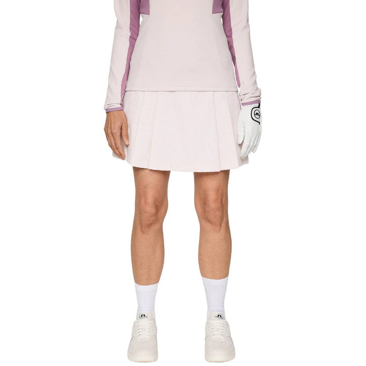 J.Lindeberg Alesia Print Golf Skirt Topo Grey Lilac L - FW25 Women