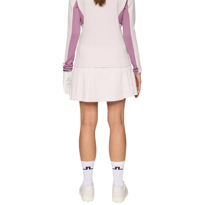 J.Lindeberg Alesia Print Golf Skirt Topo Grey Lilac L - FW25 Women