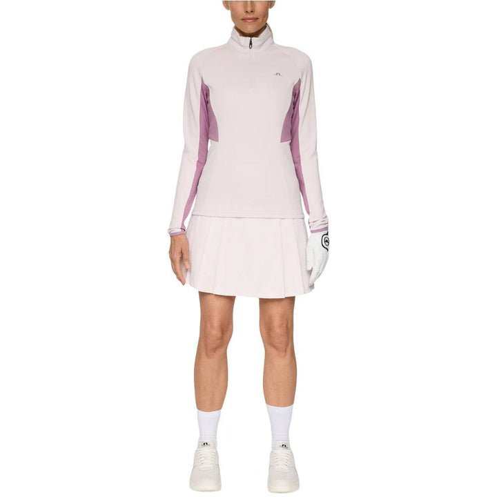 J.Lindeberg Alesia Print Golf Skirt Topo Grey Lilac L - FW25 Women