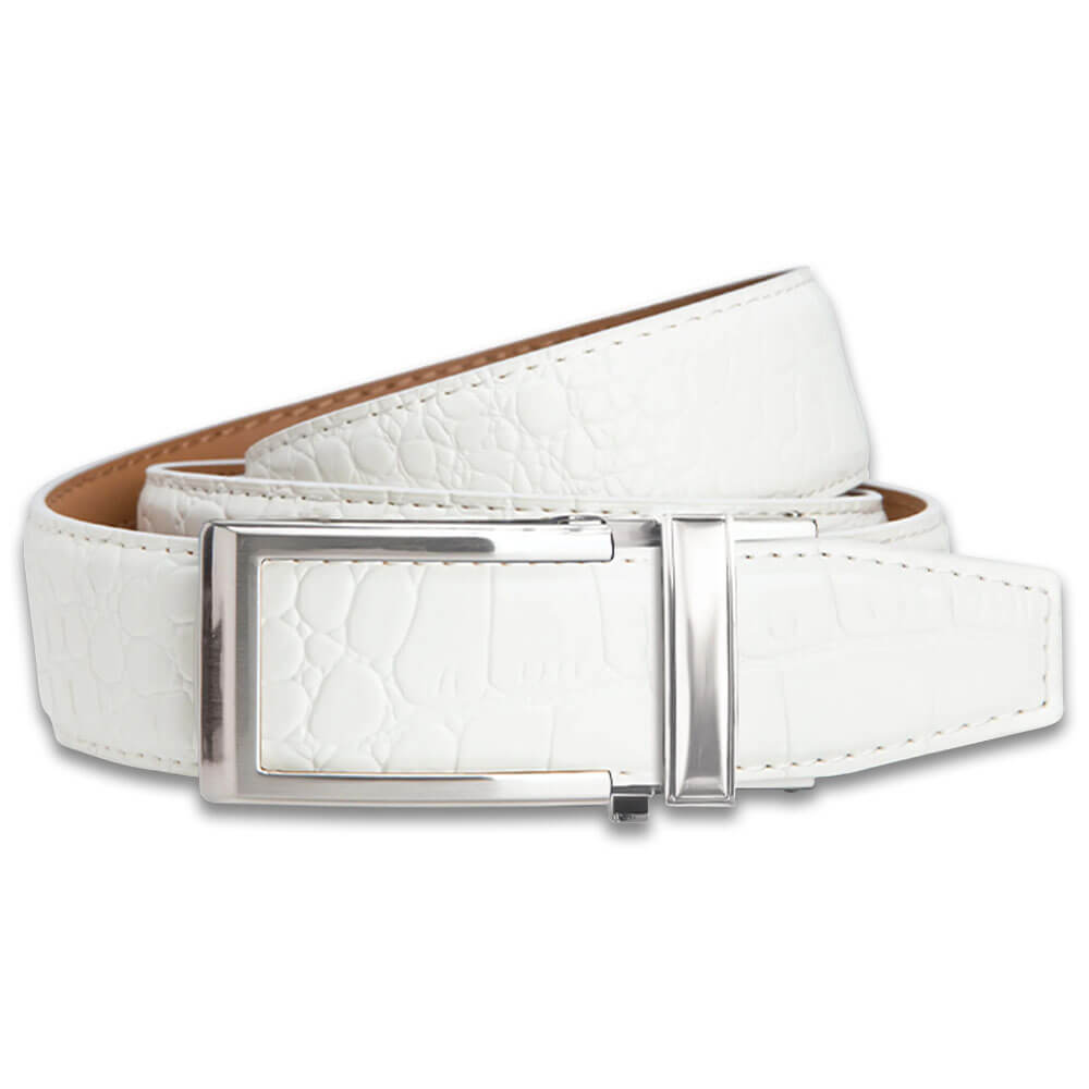 Nexbelt Alligator V2 Golf Belt Pearl White - 25 Men – Golfio Nexbelt Alligator V2 Golf Belt Pearl White - 25 Men – Golfio