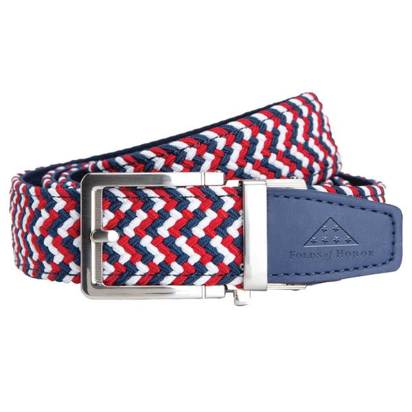 Nexbelt FoH Braided Stamped Tip Ratchet Golf Belt FOH Liberty - 25 Men