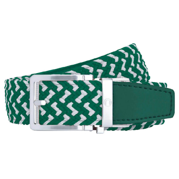 Nexbelt Braided Golf Belt Green/White - 25 Men