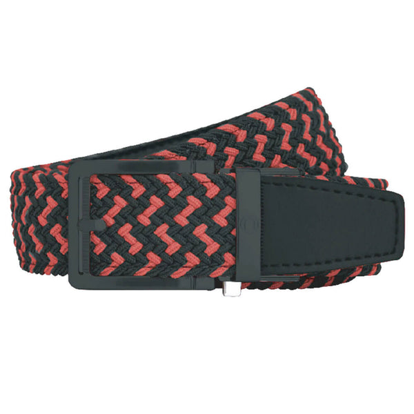 Nexbelt Braided Golf Belt Scarlet/Black - 25 Men
