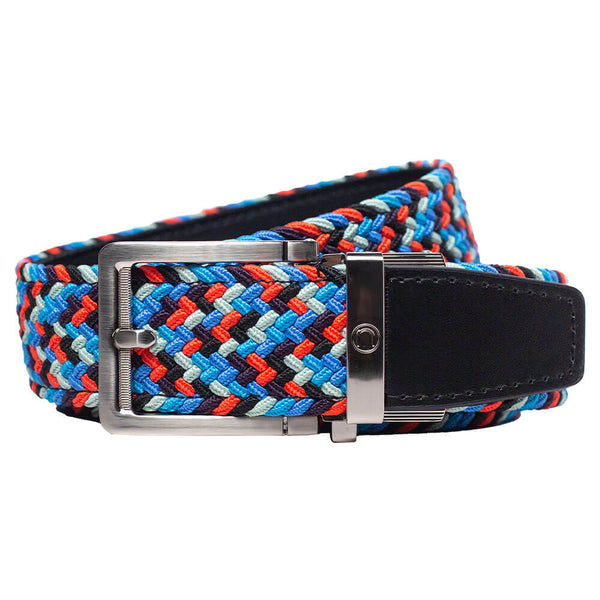 Nexbelt Braided Golf Belt Blue/Red/Grey - 25 Men