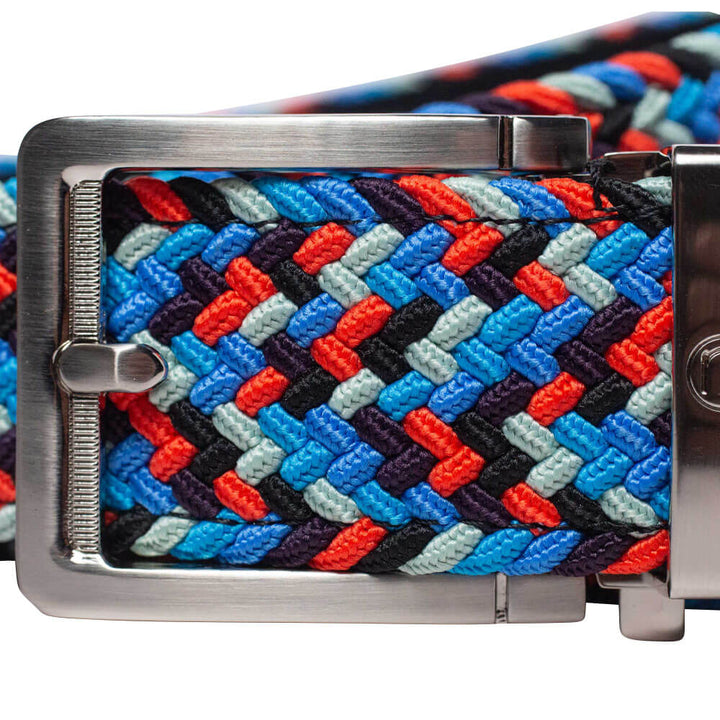 Nexbelt Braided Golf Belt Blue/Red/Grey - 25 Men