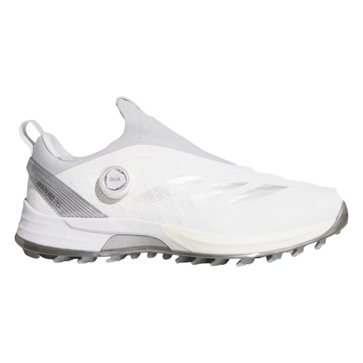 Adidas Adizero ZG BOA Spikeless Golf Shoes Cloud White/Silver Metallic/Light Solid Grey - FW25 Men