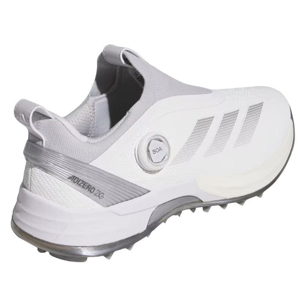 adidas ゴルフシューズ BOAフィットシステム　ホワイトシルバー Adidas Adizero ZG BOA Spikeless Golf Shoes Cloud White/Silver
