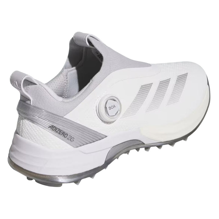 Adidas Adizero ZG BOA Spikeless Golf Shoes Cloud White/Silver Metallic/Light Solid Grey - FW25 Men
