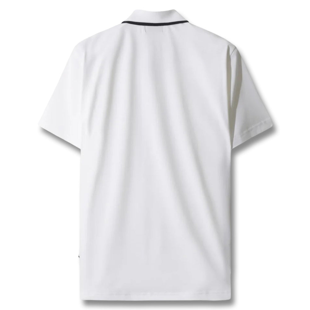 WAAC ゴルフシャツ ホワイト WAAC Rib Collar WAACKY Golf Polo White - FW25 Men – Golfio
