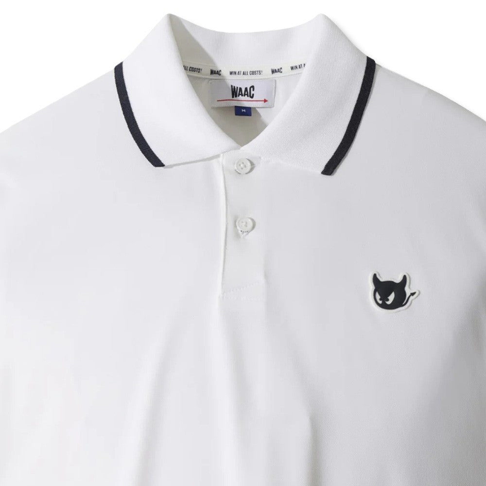 WAAC Rib Collar WAACKY Golf Polo White - FW25 Men – Golfio