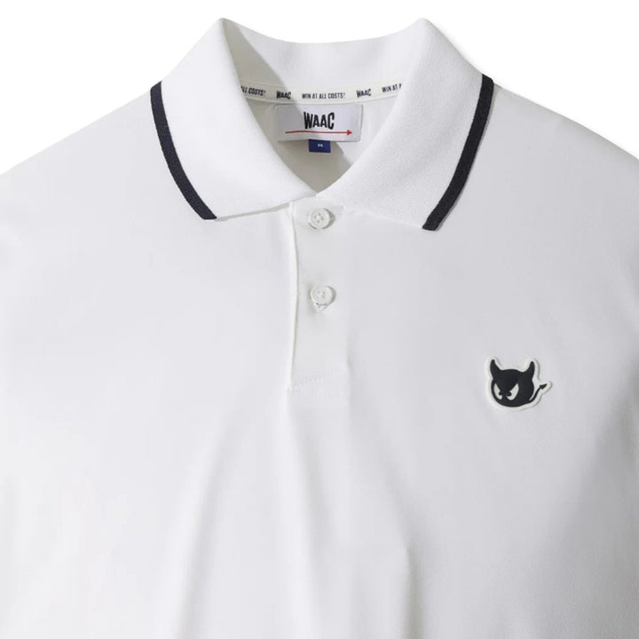 WAAC Rib Collar WAACKY Golf Polo White - FW25 Men