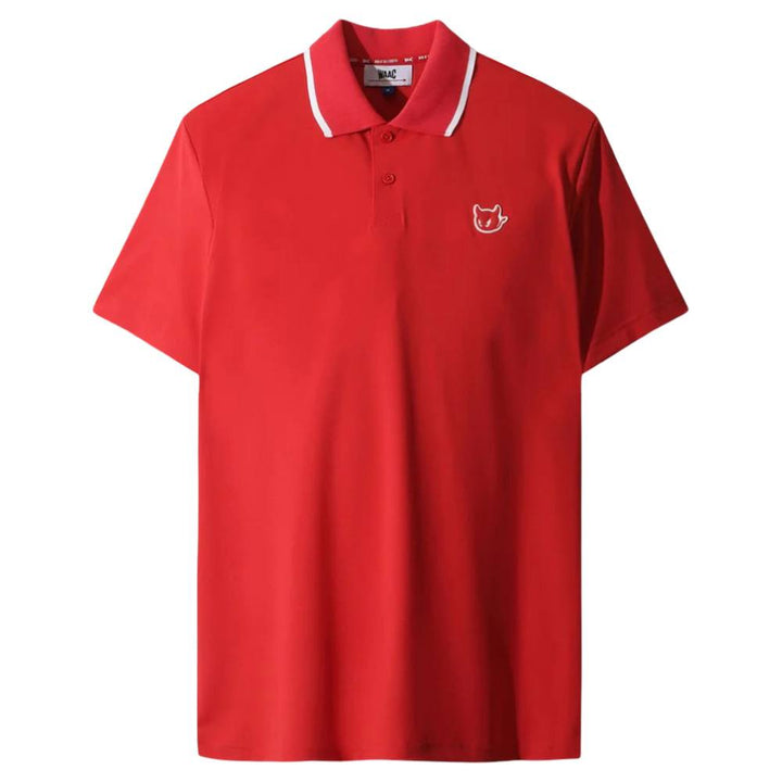 WAAC Rib Collar WAACKY Golf Polo Red - FW25 Men
