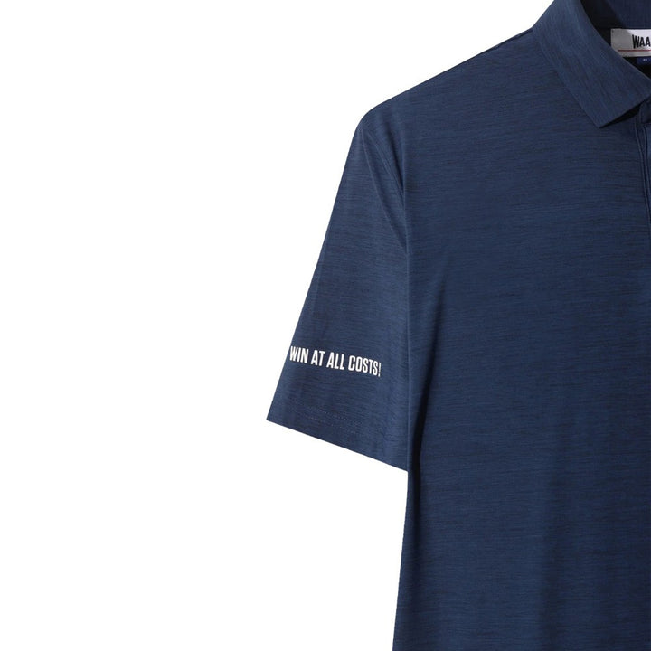 WAAC Essential Melange Golf Polo Dark Navy - FW25 Men