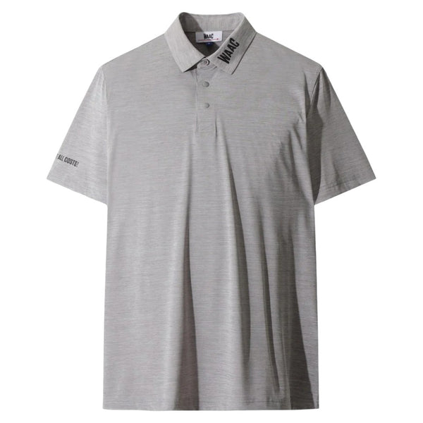 WAAC Essential Melange Golf Polo Melange Grey - FW25 Men