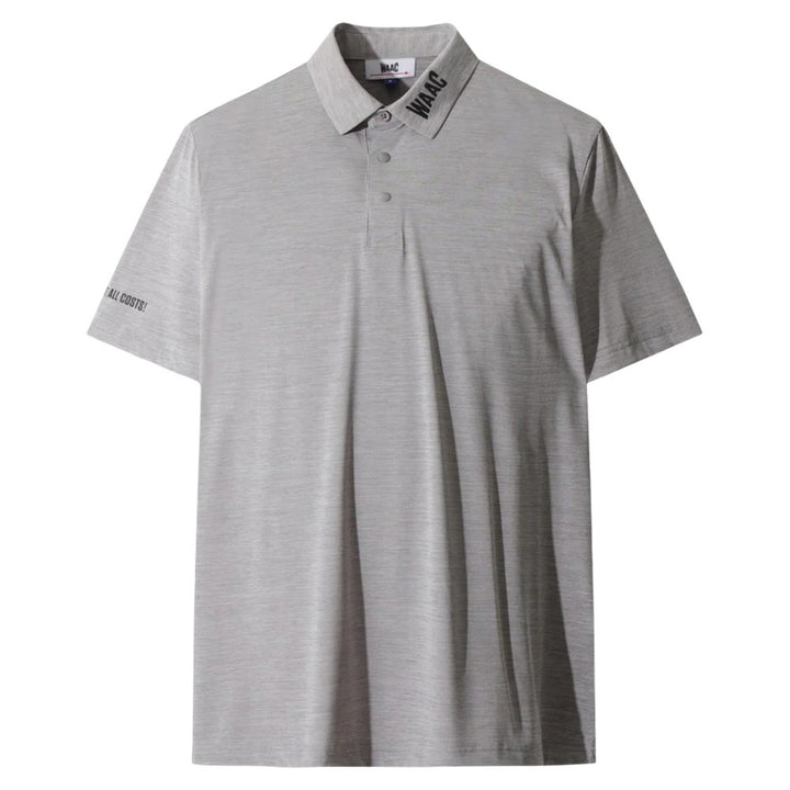 WAAC Essential Melange Golf Polo Melange Grey - FW25 Men