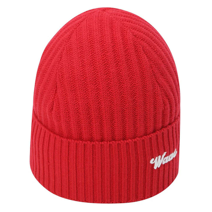 WAAC Knit Golf Beanie Red - FW25 Men