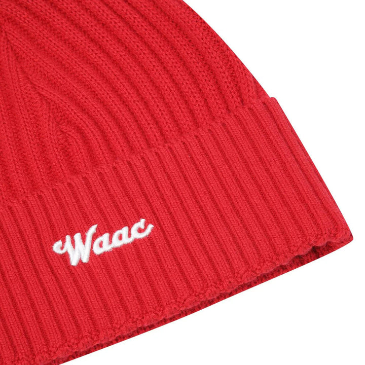 WAAC Knit Golf Beanie Red - FW25 Men