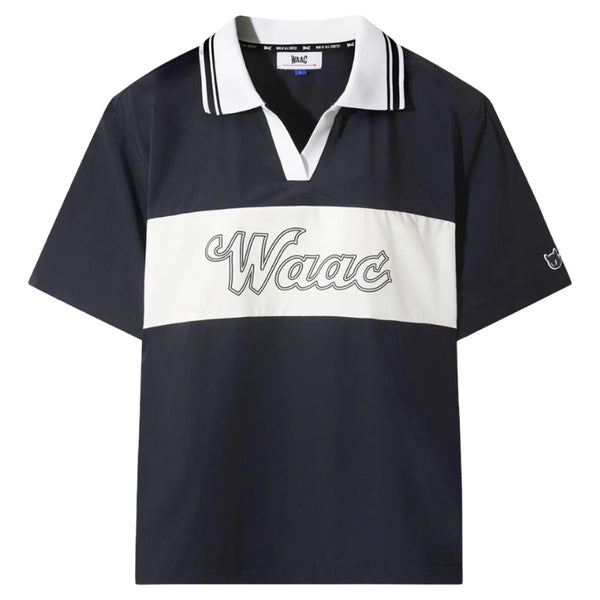 WAAC Rib Collar Shortsleeve Stretch Golf Polo Dark Navy - FW25 Women