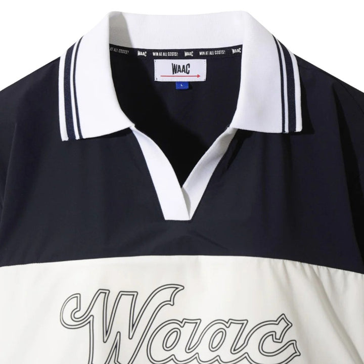 WAAC Rib Collar Shortsleeve Stretch Golf Polo Dark Navy - FW25 Women