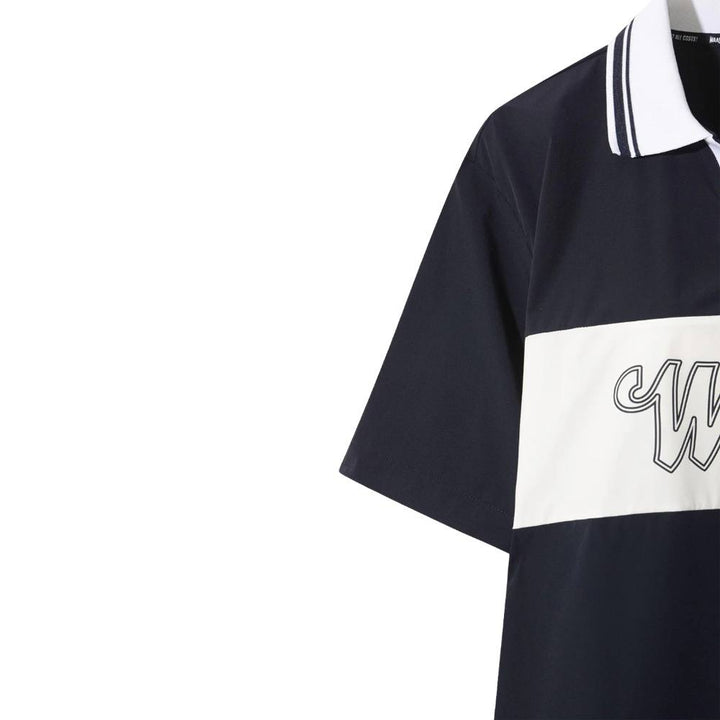 WAAC Rib Collar Shortsleeve Stretch Golf Polo Dark Navy - FW25 Women