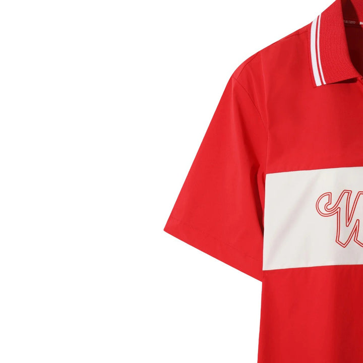 WAAC Rib Collar Shortsleeve Stretch Golf Polo Red - FW25 Women