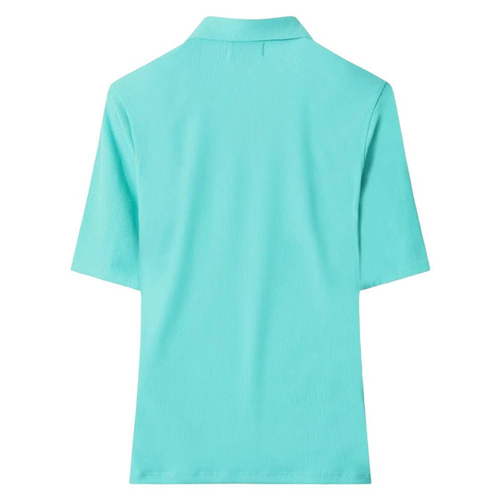 WAAC Essential Rib Jersey Golf Polo Blue Green - FW25 Women