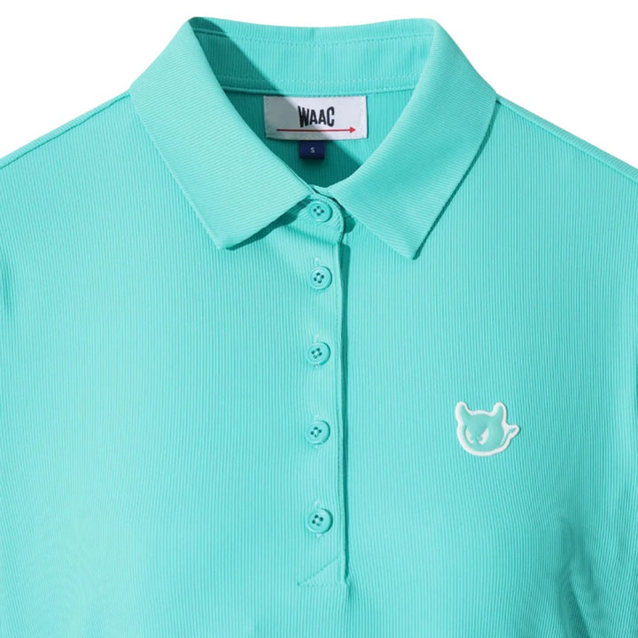WAAC Essential Rib Jersey Golf Polo Blue Green - FW25 Women