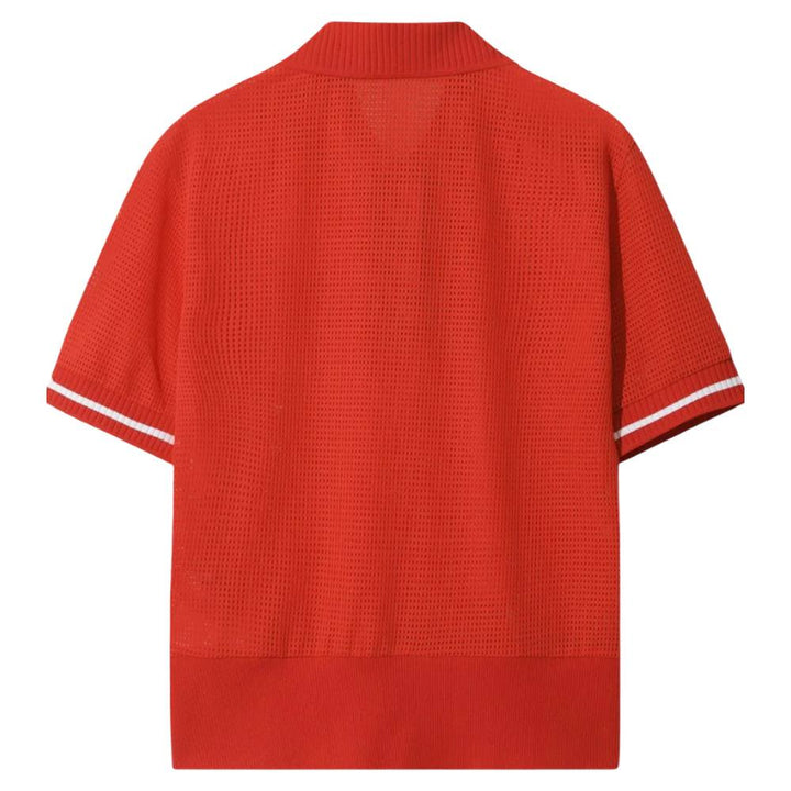 WAAC Mesh Jersey Shortsleeve Golf Polo Red - FW25 Women