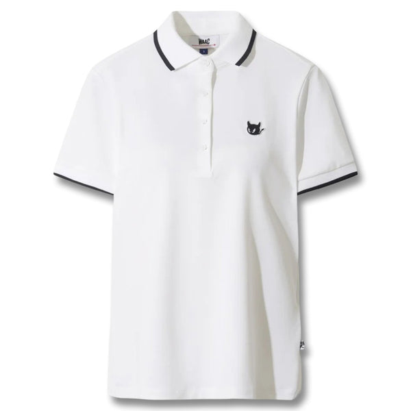 WAAC Rib Collar WAACKY Golf Polo White - FW25 Women