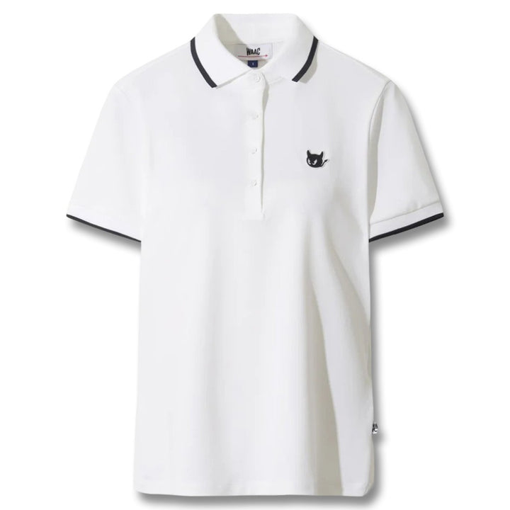 WAAC Rib Collar WAACKY Golf Polo White - FW25 Women