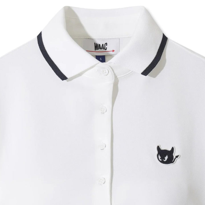WAAC Rib Collar WAACKY Golf Polo White - FW25 Women
