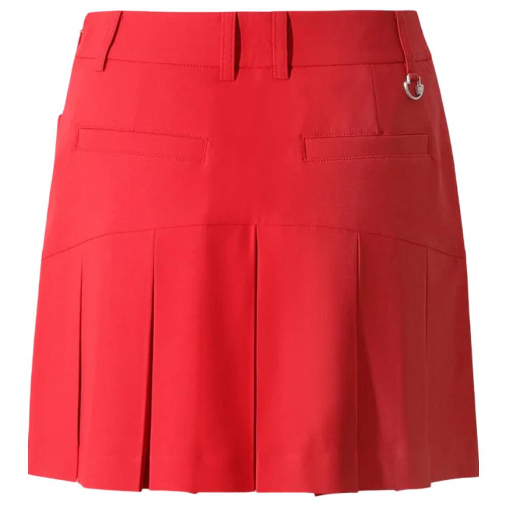 WAAC Back Pleat Essential Golf Skort Red - FW25 Women – Golfio