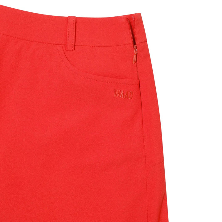WAAC Back Pleat Essential Golf Skort Red - FW25 Women