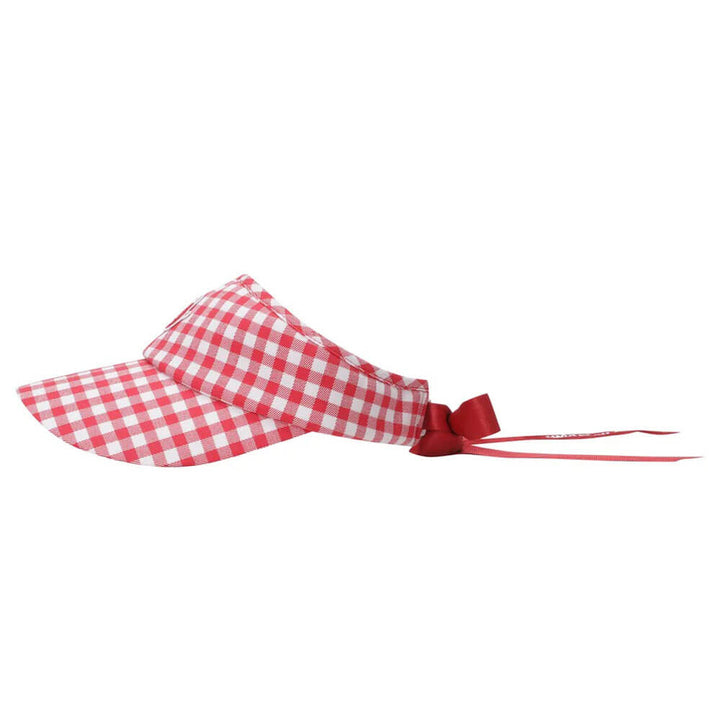 WAAC High Top Check Golf Visor Red - FW25 Women