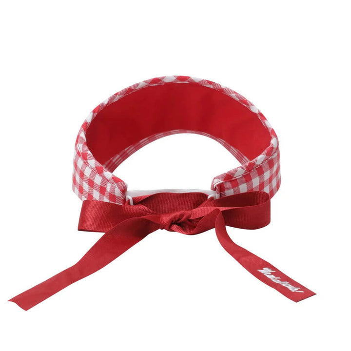WAAC High Top Check Golf Visor Red - FW25 Women