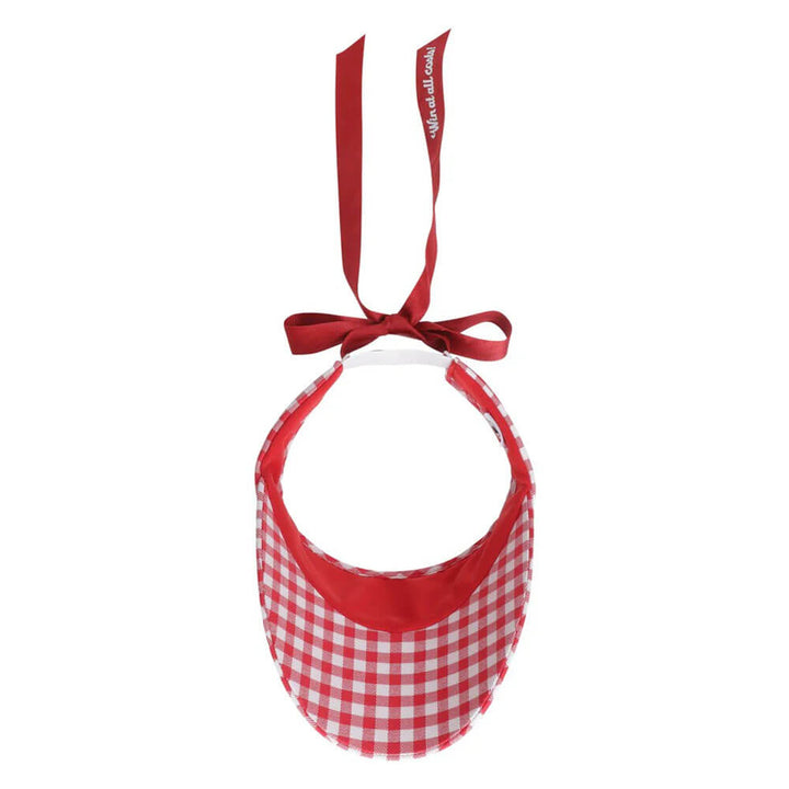 WAAC High Top Check Golf Visor Red - FW25 Women