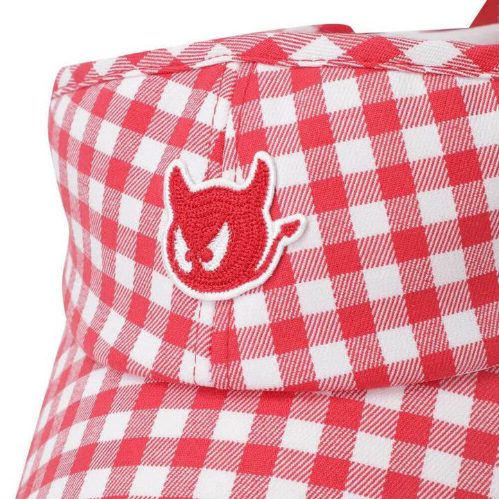 WAAC High Top Check Golf Visor Red - FW25 Women
