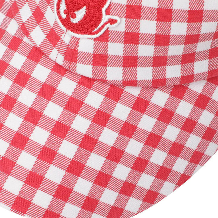 WAAC High Top Check Golf Visor Red - FW25 Women