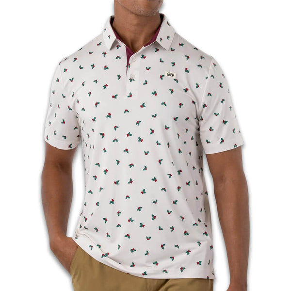 GoodGood Golf Holly Jolly Golf Polo Beige - FW25 Men
