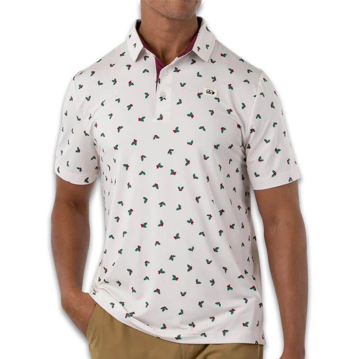 GoodGood Golf Holly Jolly Golf Polo Beige - FW25 Men